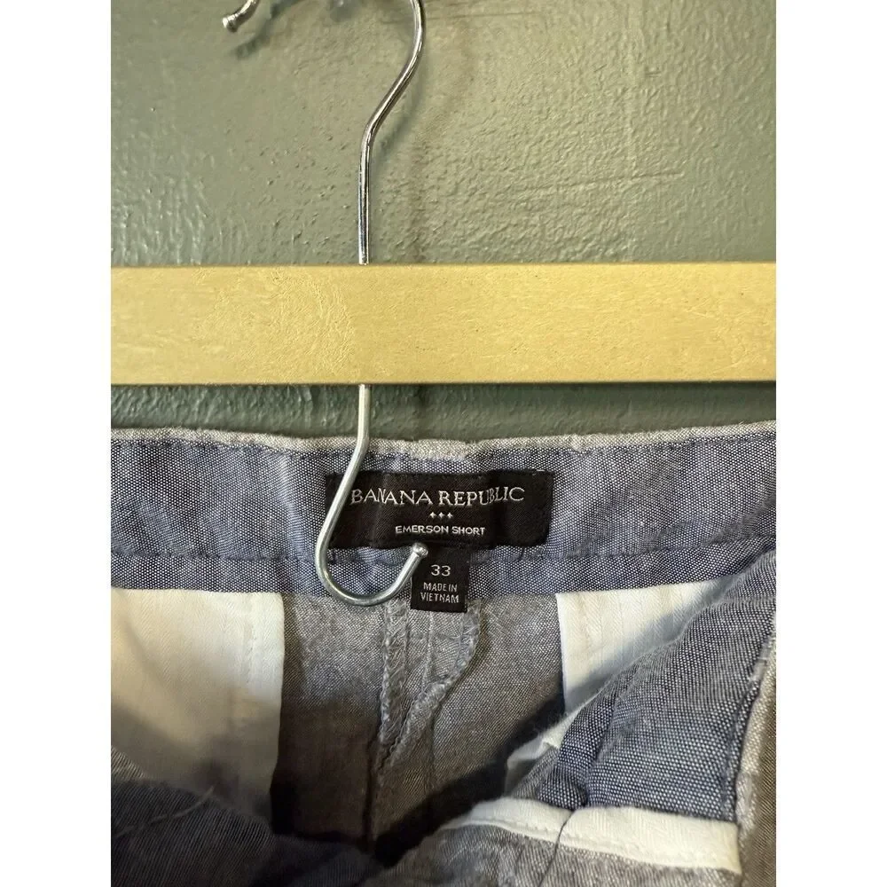 Banana Republic Mens Gray Chino Emerson Short Size 33